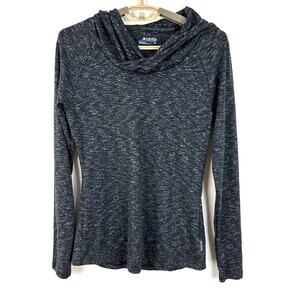 Columbia long sleeve hooded top Small Gray spacedye outdoor hiking